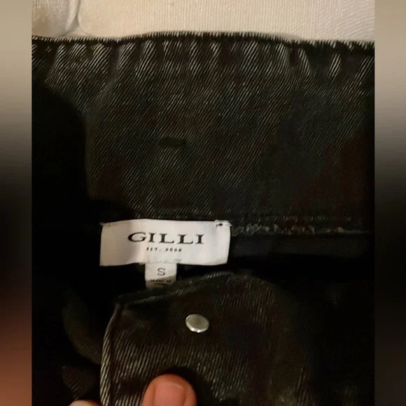 Gilli Ava Black Washed Paperbag Skirt - Picture 3 of 4